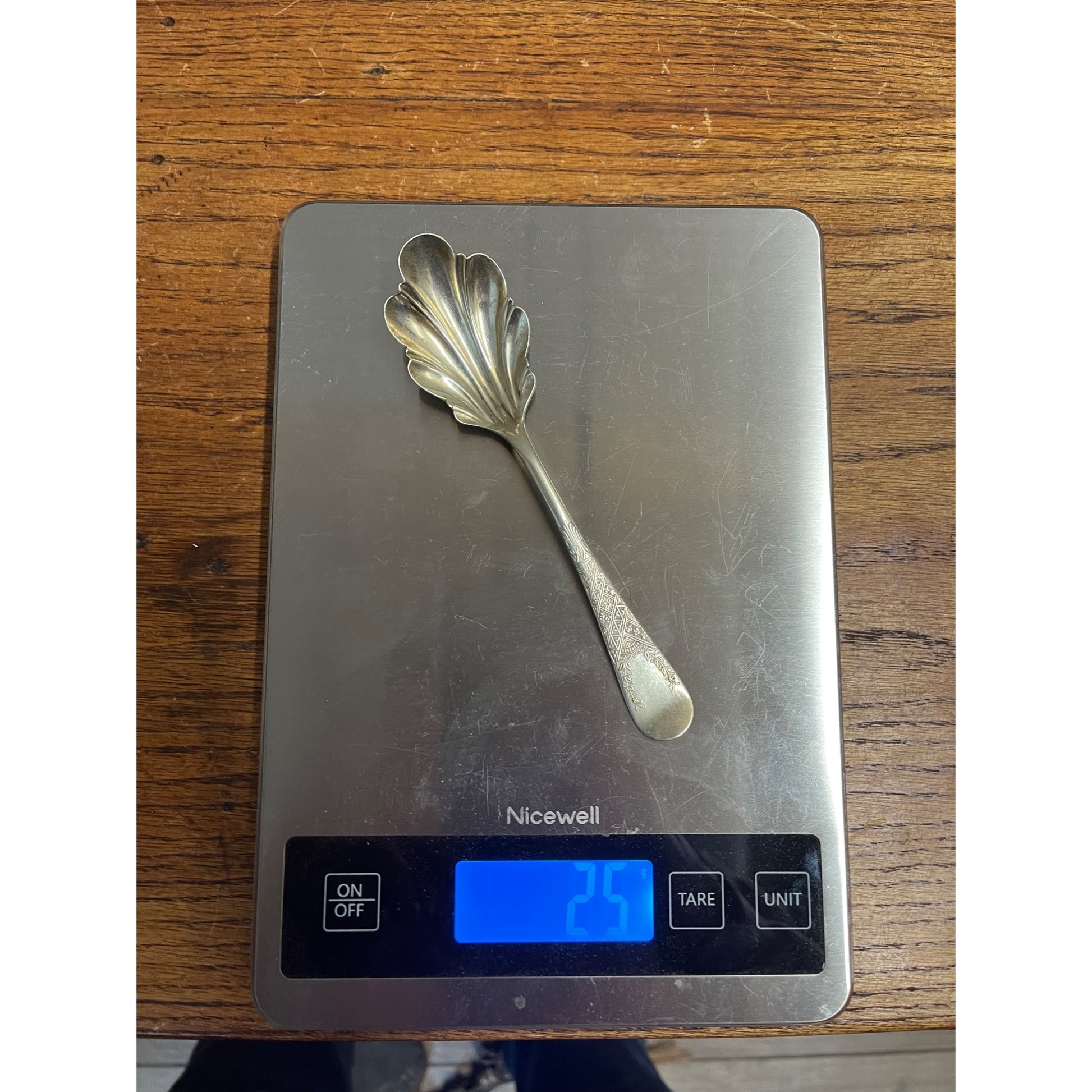 Vintage Sterling Silver 24 Gram Spoon + Nickel Silver Spoons