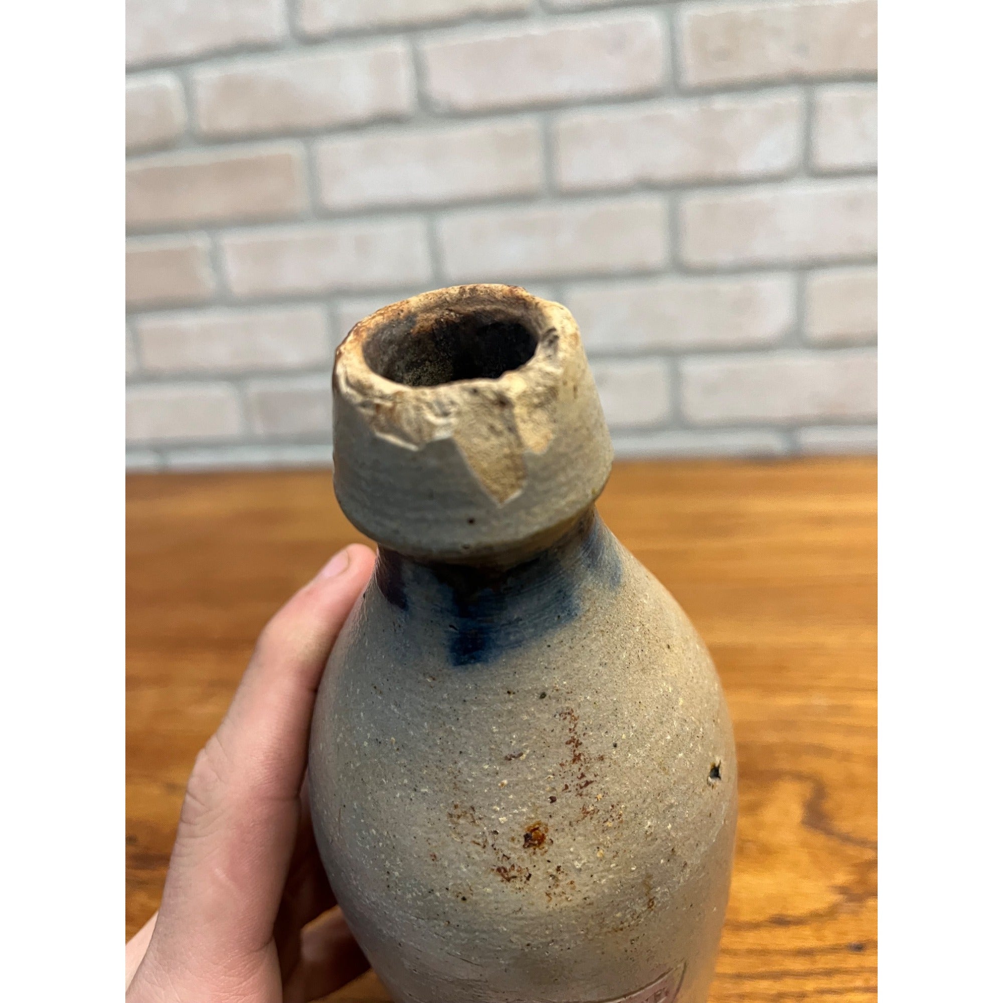 Antique Charles Gipfel Union Brewery Milwaukee Wis. Clay Stoneware Beer Bottle