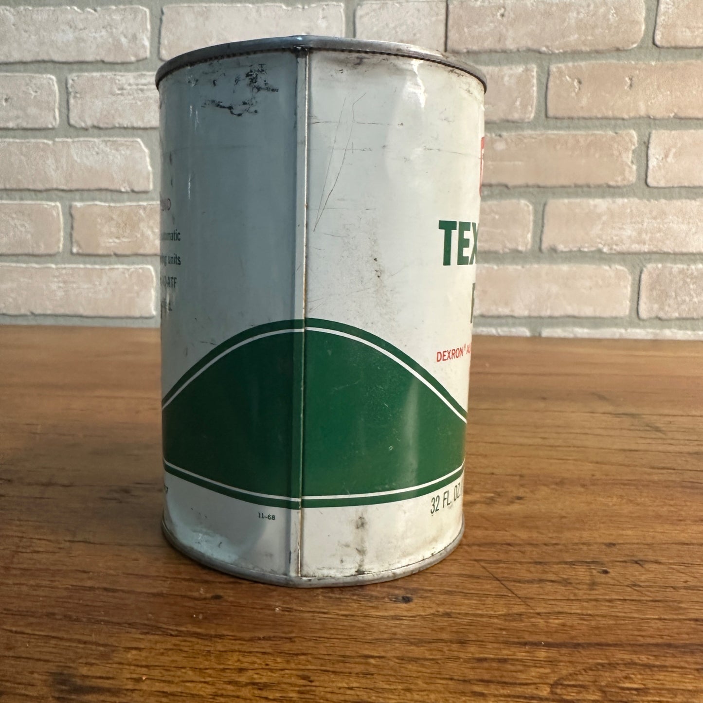 Vintage Texaco Texamatic Transmission Fluid 1 Quart Oil Can Metal Gas Advertising