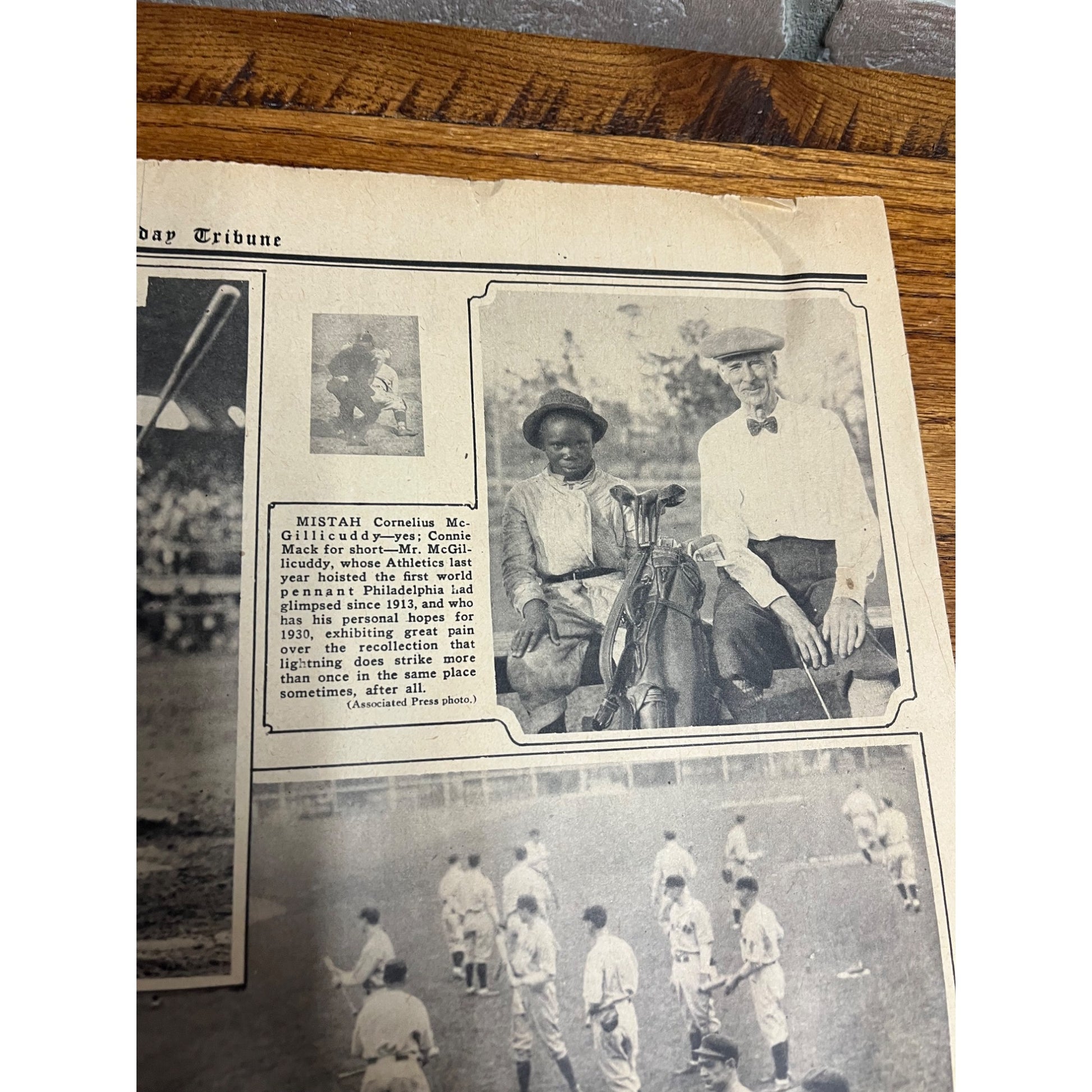 Vintage 1930 Chicago Tribune Newspaper World Series Babe Ruth Connie Mack Cubs