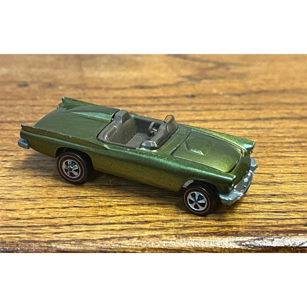 Vintage Hot Wheels Redline 1969 Olive Classic ’57 T-Bird - Dark Int, High Grade!