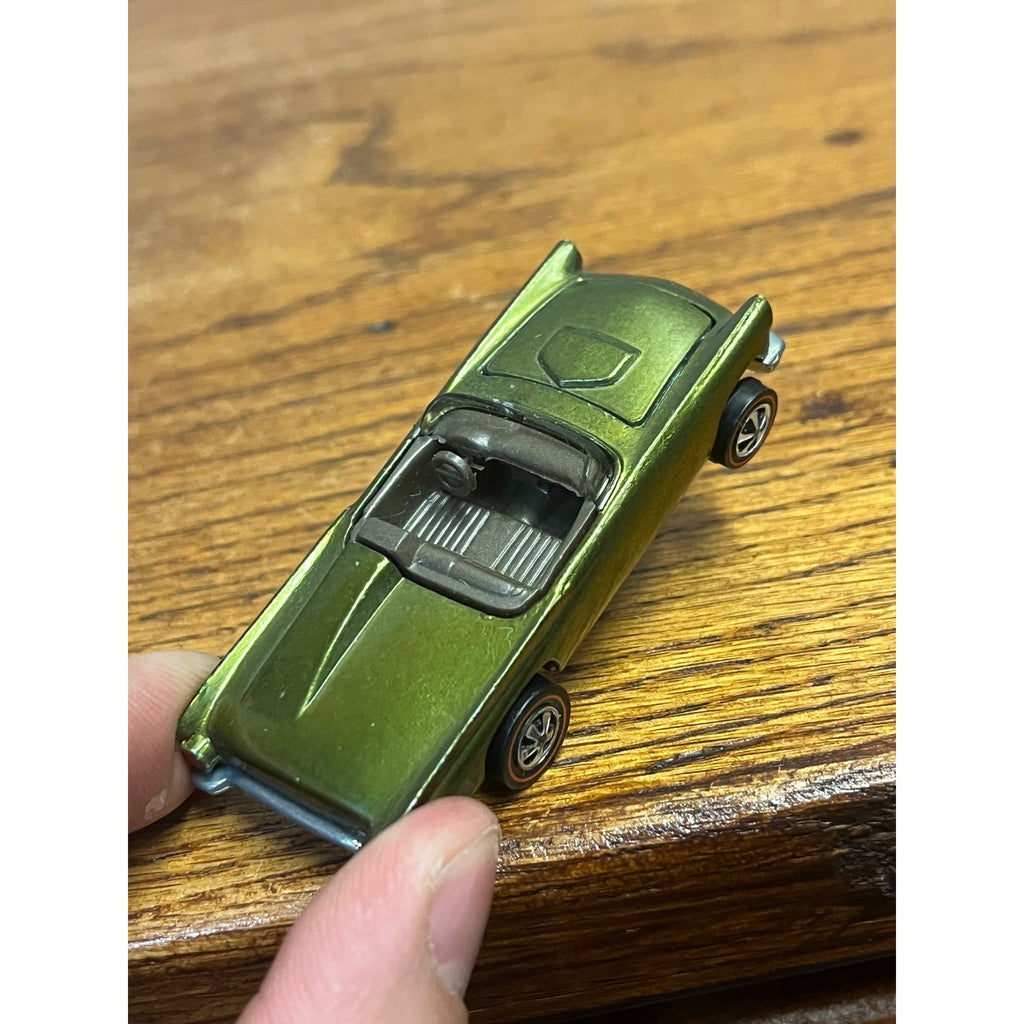 Vintage Hot Wheels Redline 1969 Olive Classic ’57 T-Bird - Dark Int, High Grade!