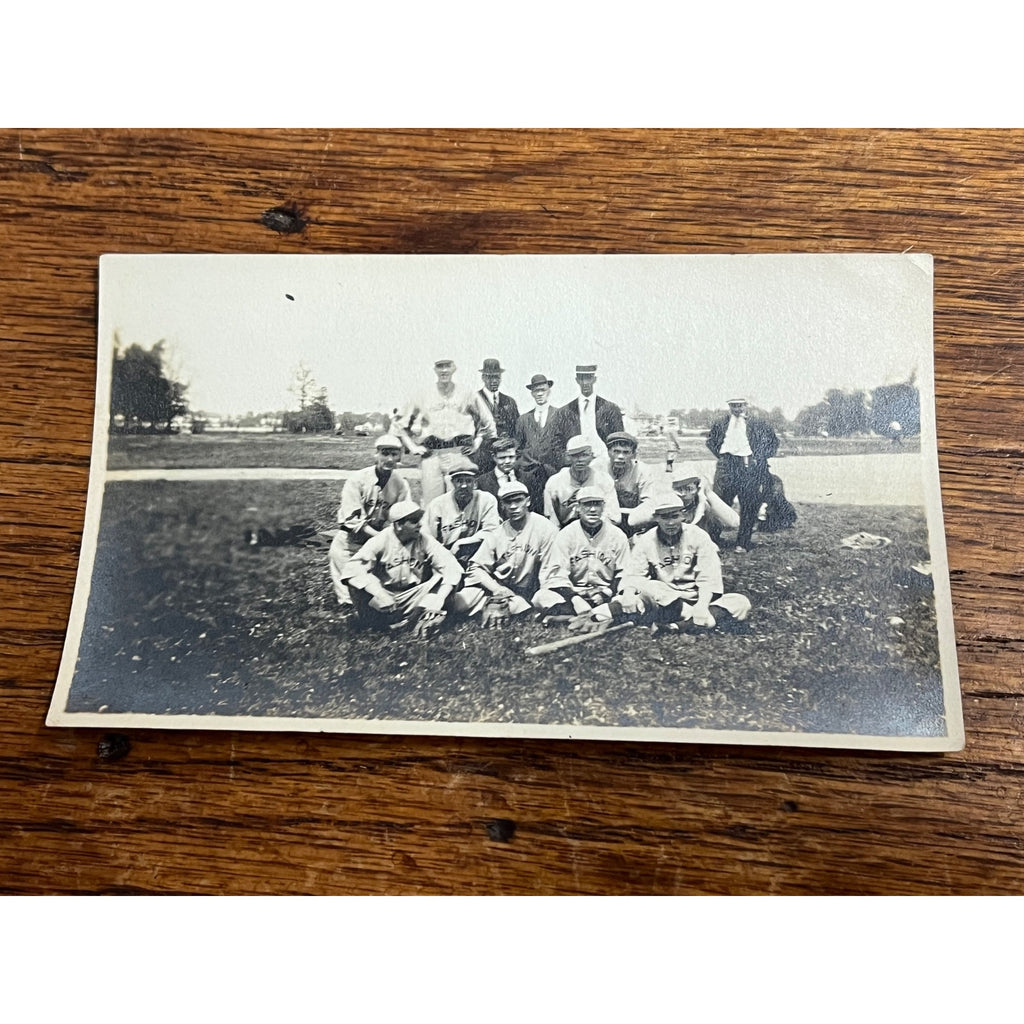 Vintage c1910s Fashion Baseball Team Club Photo Ironwood Michigan Snapshot MI