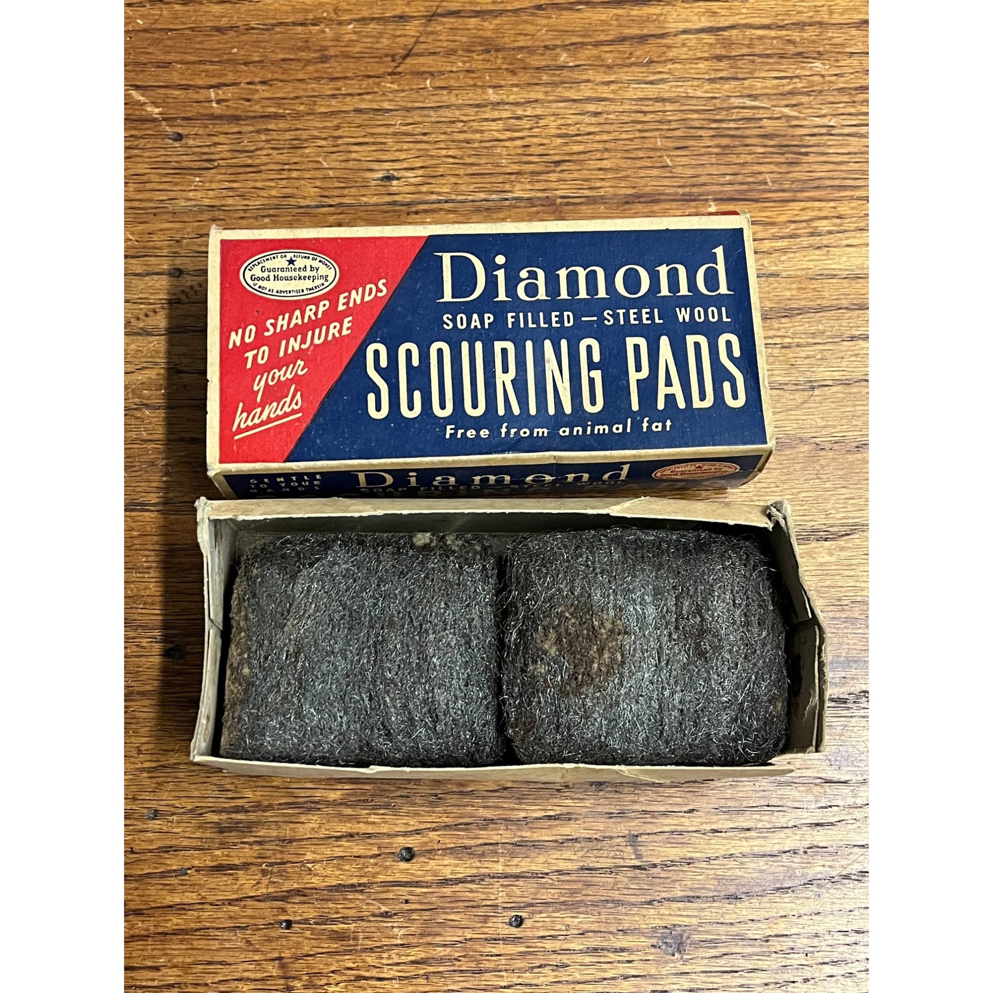 Vintage Diamond Brand Soap Filled Steel Wool Kitchen Scour Pads Prop Box