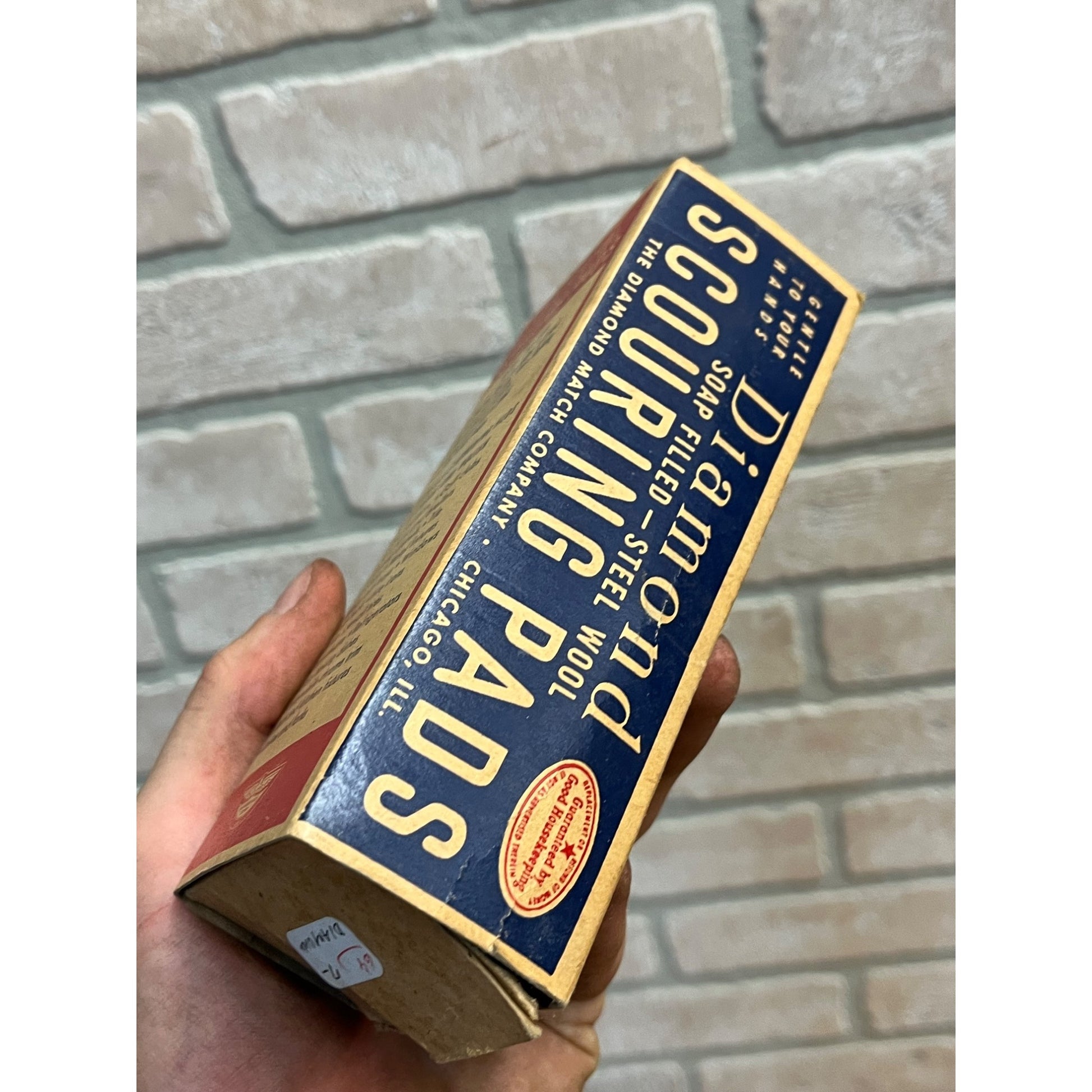Vintage Diamond Brand Soap Filled Steel Wool Kitchen Scour Pads Prop Box
