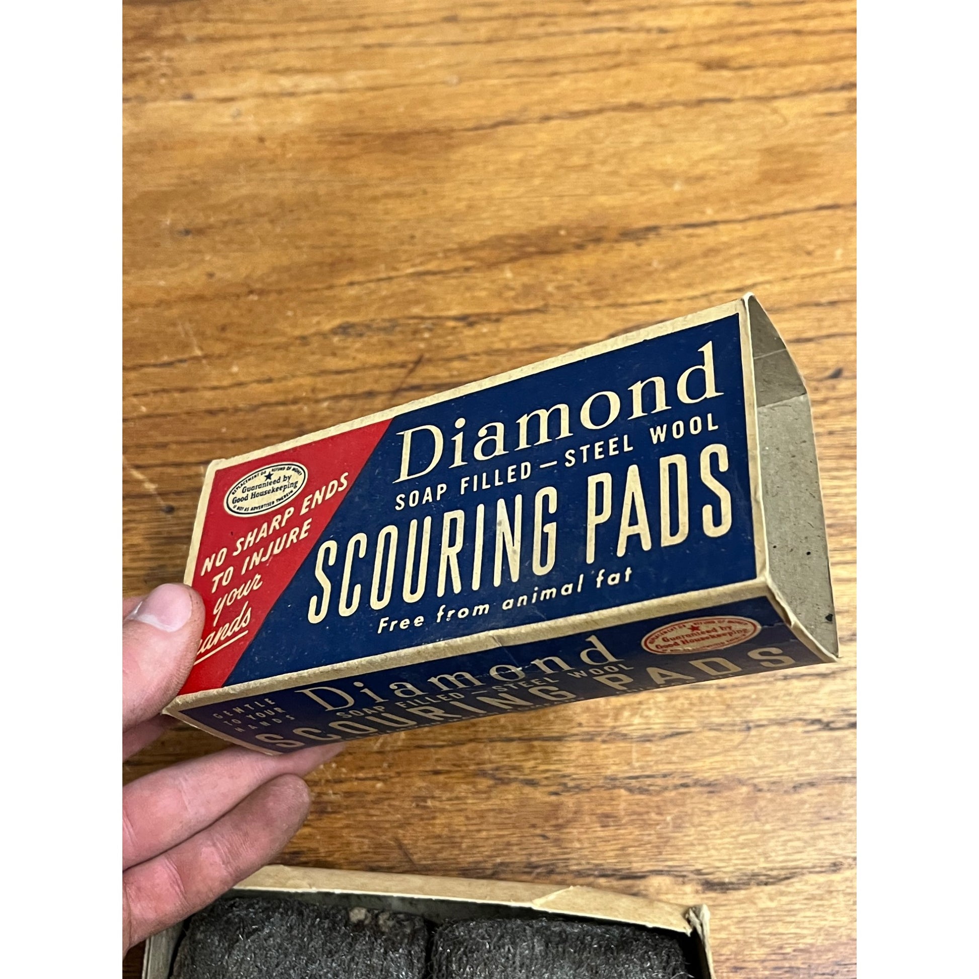Vintage Diamond Brand Soap Filled Steel Wool Kitchen Scour Pads Prop Box
