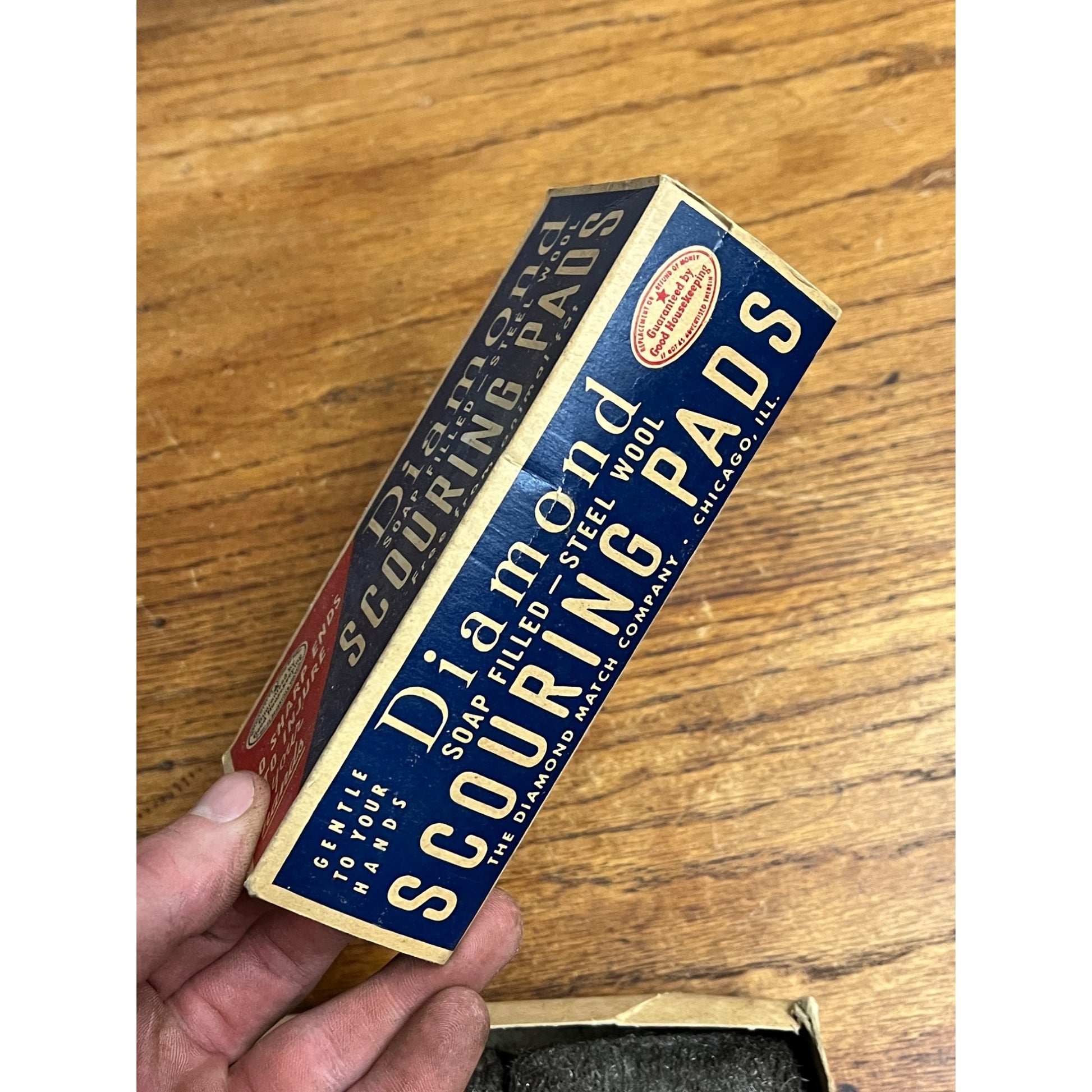 Vintage Diamond Brand Soap Filled Steel Wool Kitchen Scour Pads Prop Box