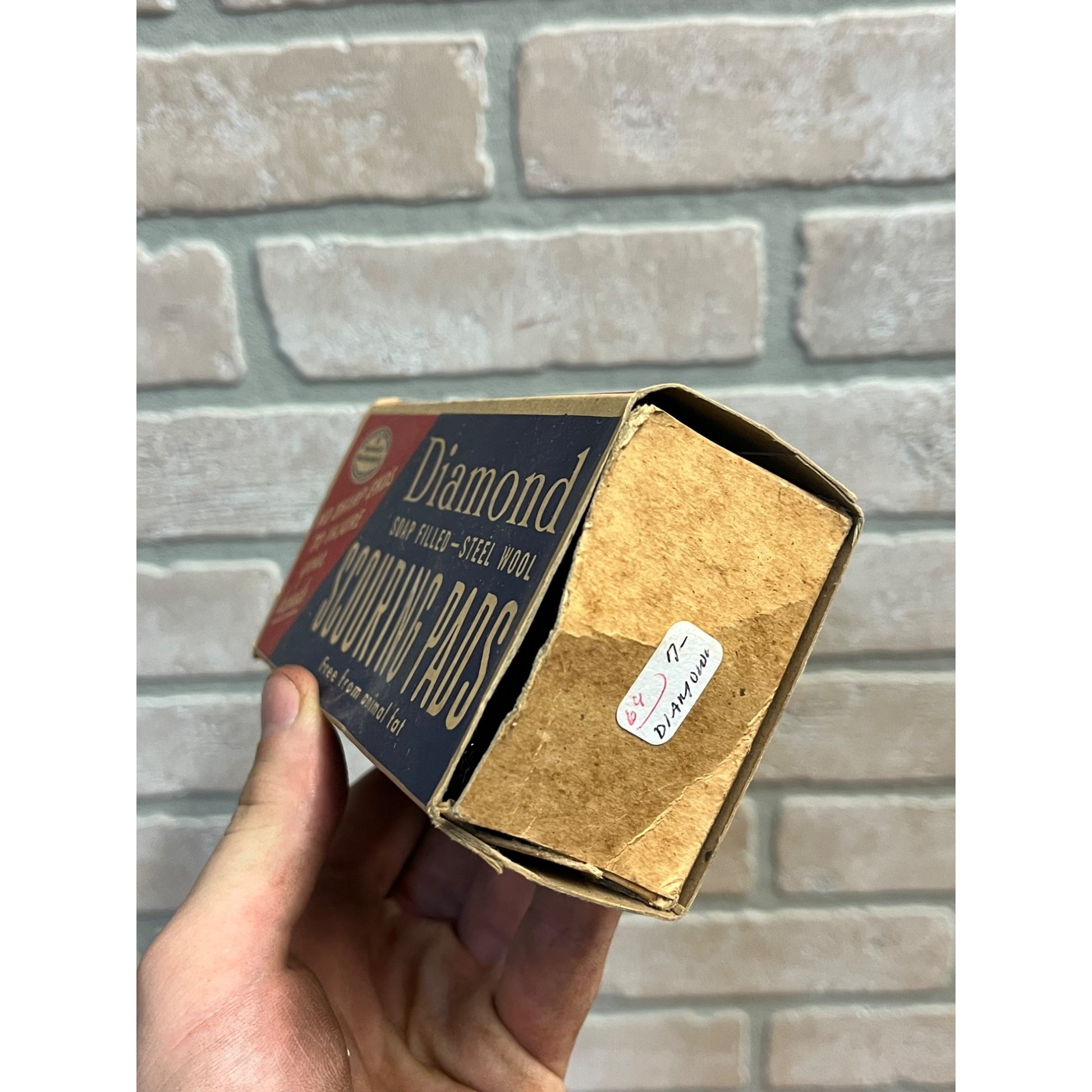 Vintage Diamond Brand Soap Filled Steel Wool Kitchen Scour Pads Prop Box