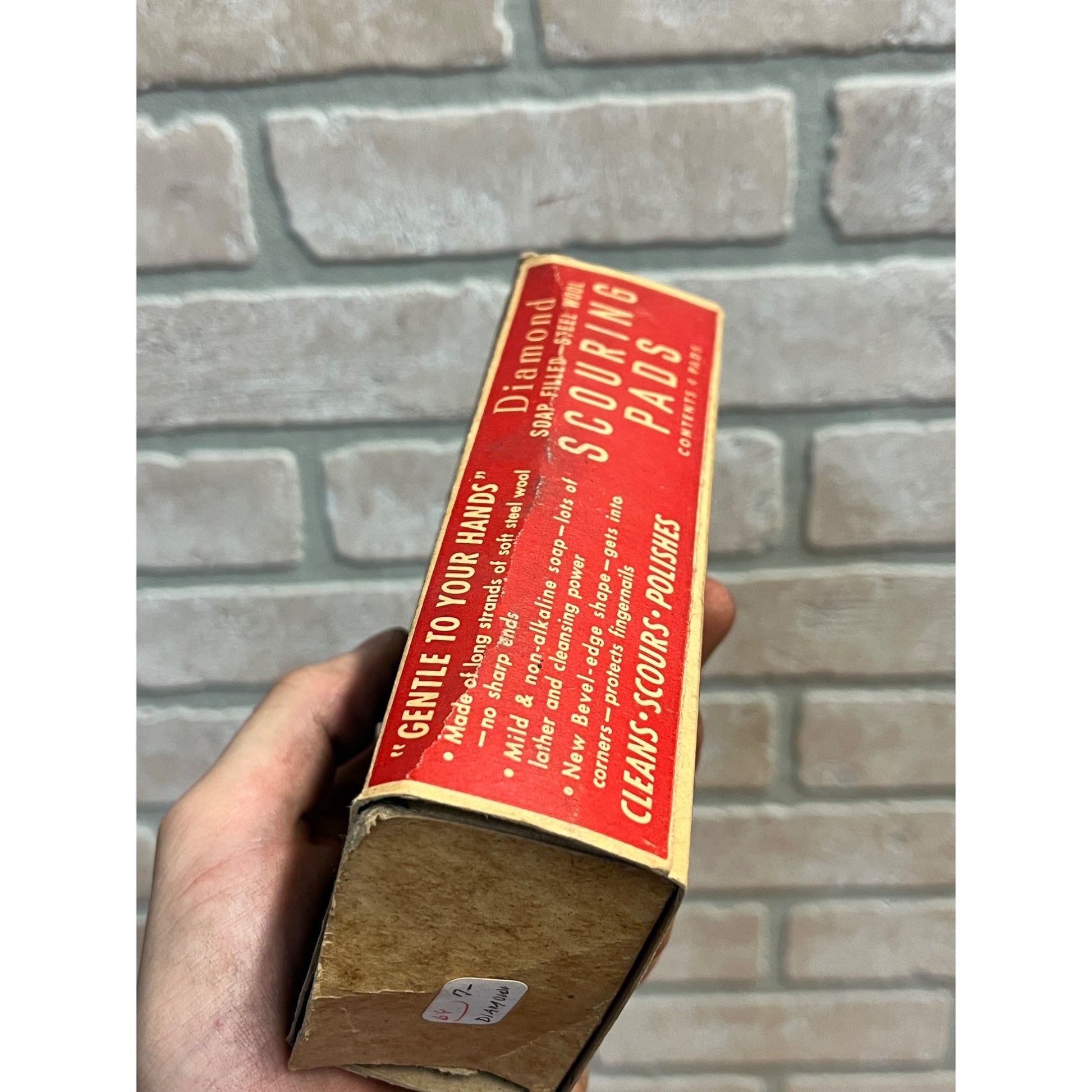 Vintage Diamond Brand Soap Filled Steel Wool Kitchen Scour Pads Prop Box