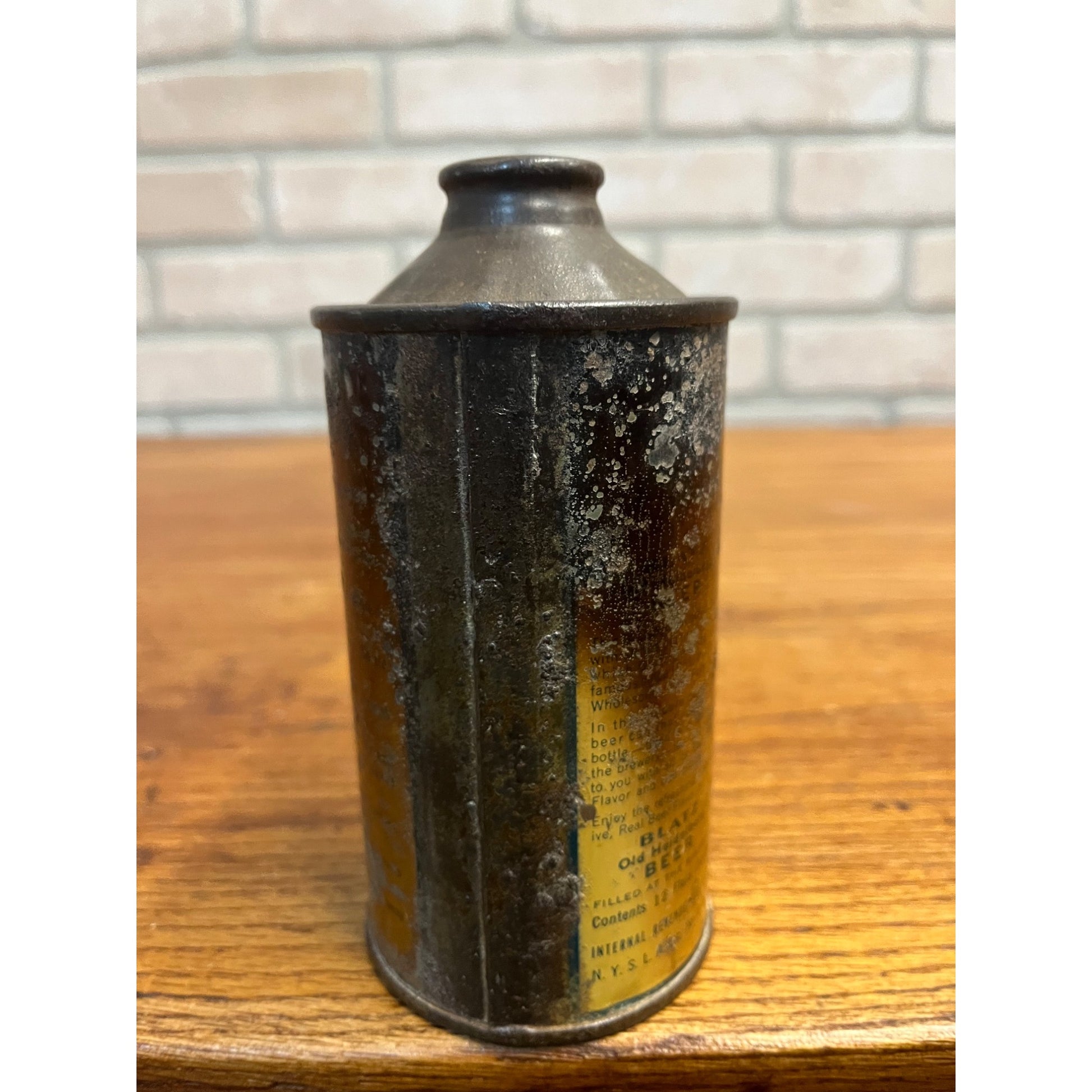 Original Vintage 1930s Blatz Old Heidelberg Milwaukee 12oz Cone Top Beer Can