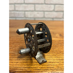 Early Vintage 1900s Double Wood Knob Fly Fishing Reel Unmarked 1920s
