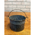Antique Primitive Gray Enamel Graniteware Berry Bucket / Berry Pail / Farmhouse Decor/ Miniature -No lid-