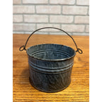 Antique Primitive Gray Enamel Graniteware Berry Bucket / Berry Pail / Farmhouse Decor/ Miniature -No lid-