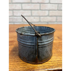 Antique Primitive Gray Enamel Graniteware Berry Bucket / Berry Pail / Farmhouse Decor/ Miniature -No lid-