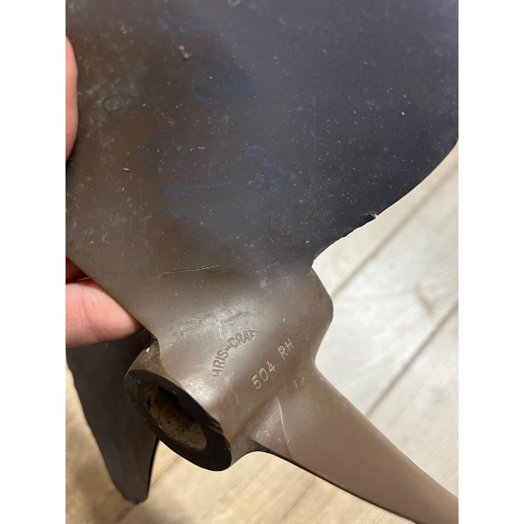 Vintage Chris Craft Brass Propeller Boat 11" Dia - 504 RH