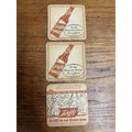 Vintage Schlitz Beer Bar Coasters Lot (3) Tex O'Reilly Phillippine Insurrection ++