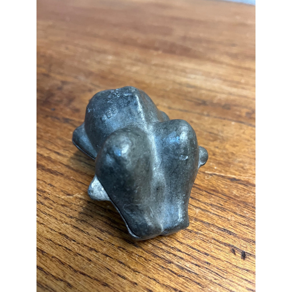 Antique Primitive Pewter Turkey Thanksgiving Ice Cream Mold Hinged Country