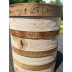 Vintage Grocery Store Retail White Star Coffee Fresh Roasted Barrel Display