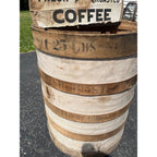 Vintage Grocery Store Retail White Star Coffee Fresh Roasted Barrel Display
