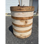 Vintage Grocery Store Retail White Star Coffee Fresh Roasted Barrel Display