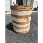 Vintage Grocery Store Retail White Star Coffee Fresh Roasted Barrel Display