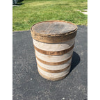 Vintage Grocery Store Retail White Star Coffee Fresh Roasted Barrel Display