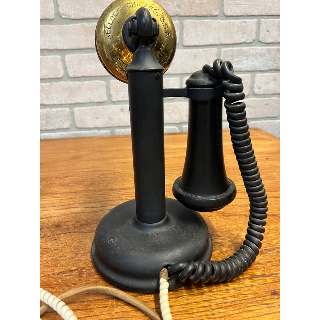 Antique Kellogg Chicago Candlestick Telephone Pat 1901 Rewired Desk Phone