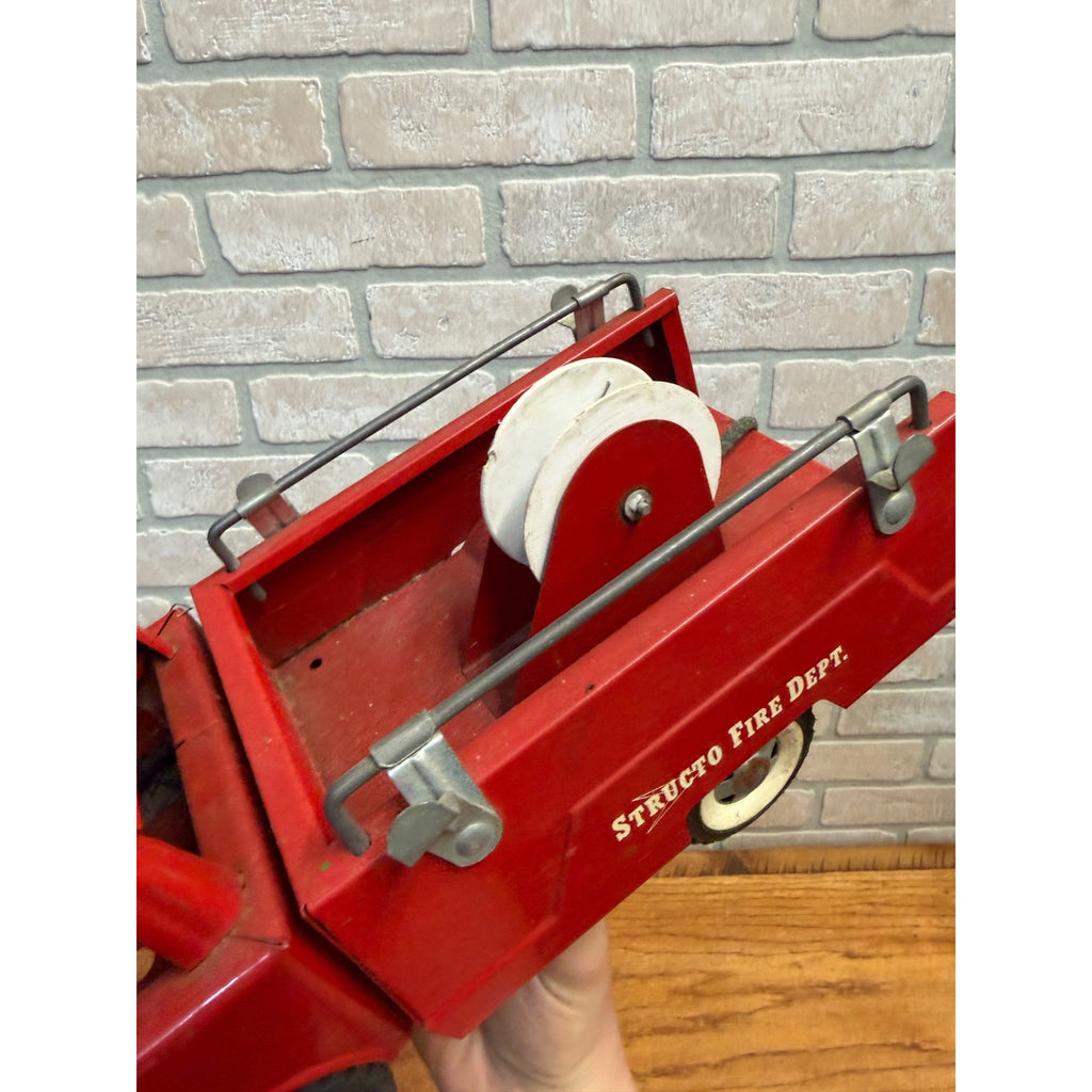 Vintage Structo Toy Fire Truck Engine Pressed Steel Toy 1960s