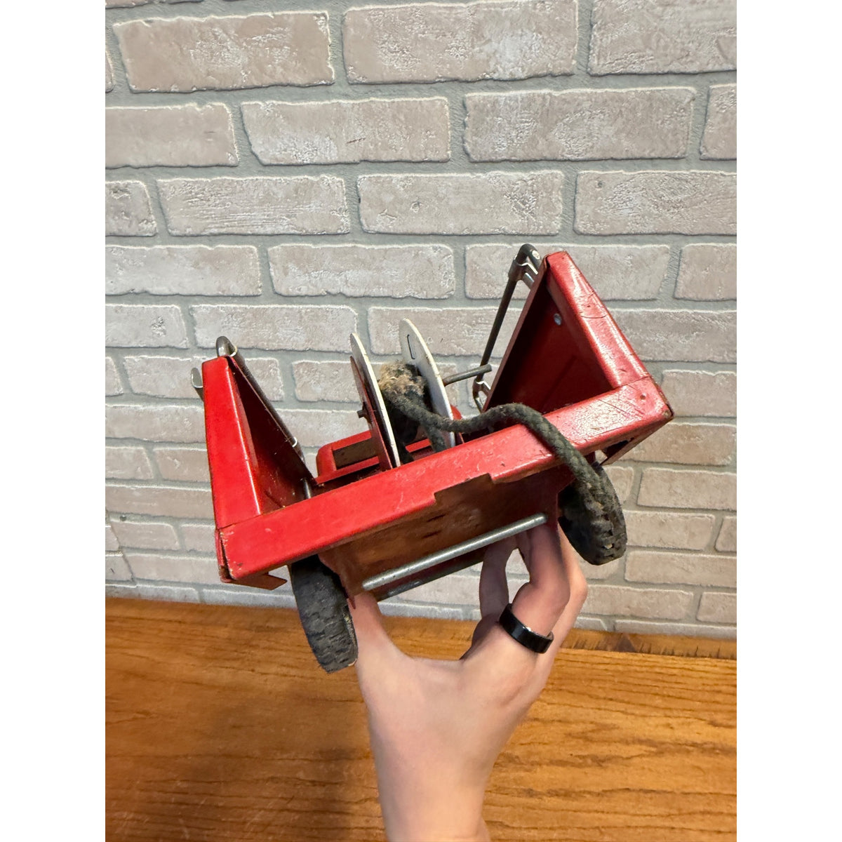 Vintage Structo Toy Fire Truck Engine Pressed Steel Toy 1960s