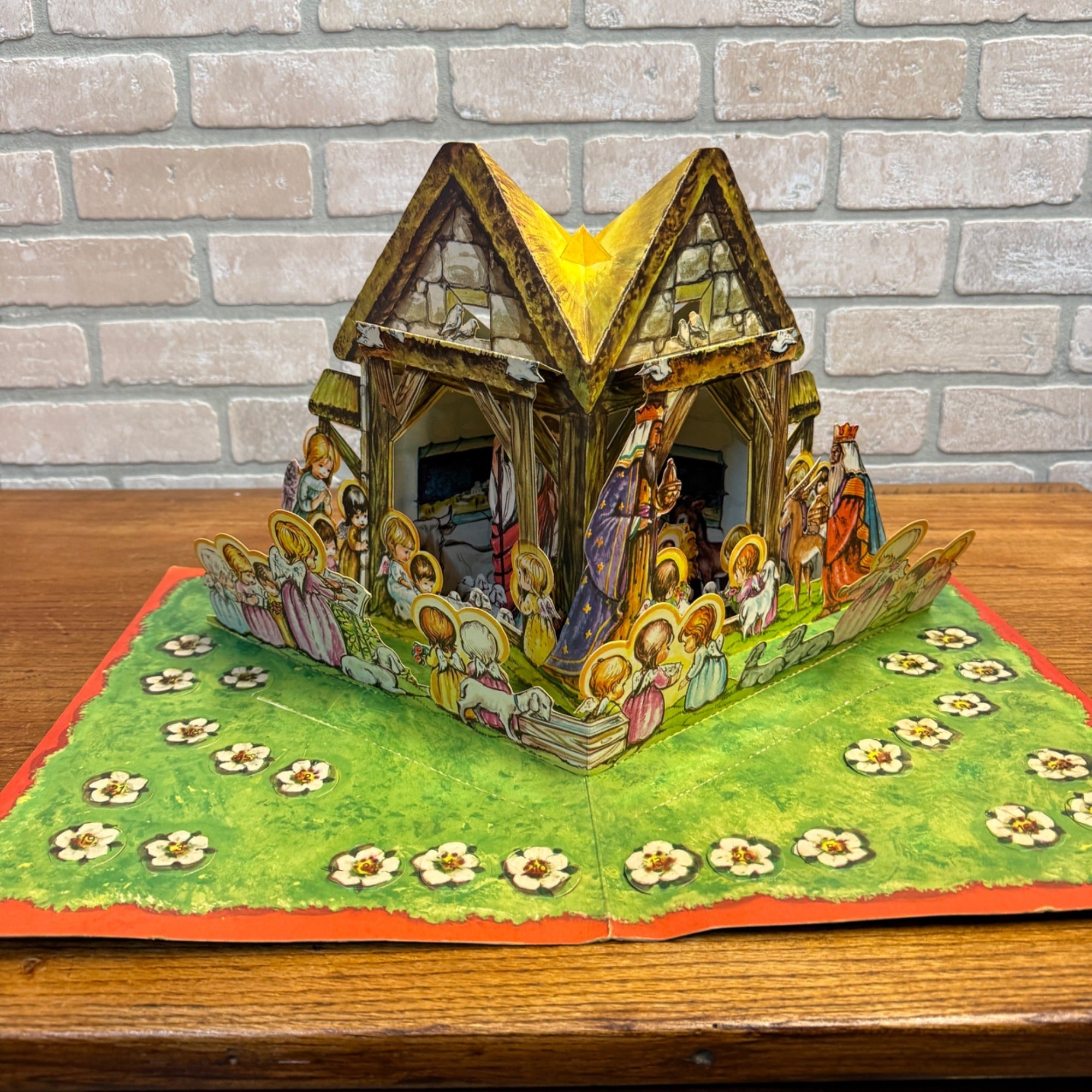 Nativity Pop Up Manger Scene West Germany Christmas Decor 3D Paper  As-Is