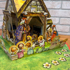 Nativity Pop Up Manger Scene West Germany Christmas Decor 3D Paper  As-Is