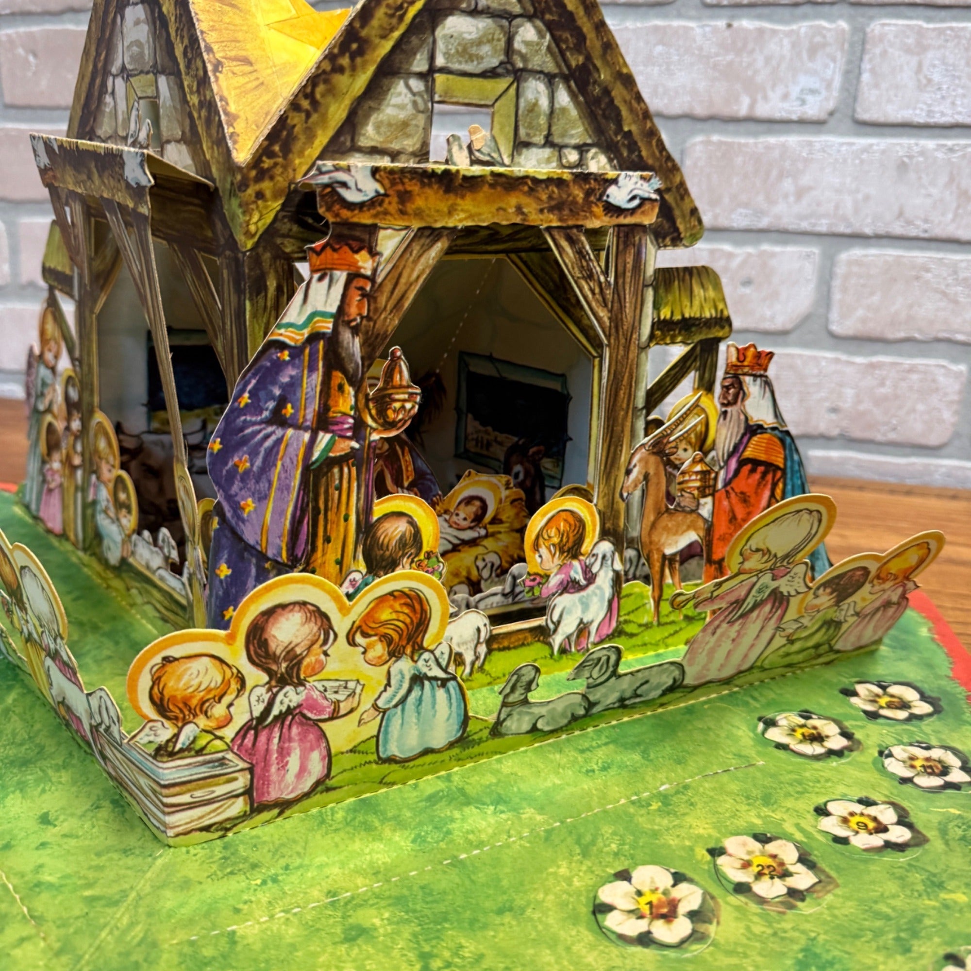 Nativity Pop Up Manger Scene West Germany Christmas Decor 3D Paper  As-Is
