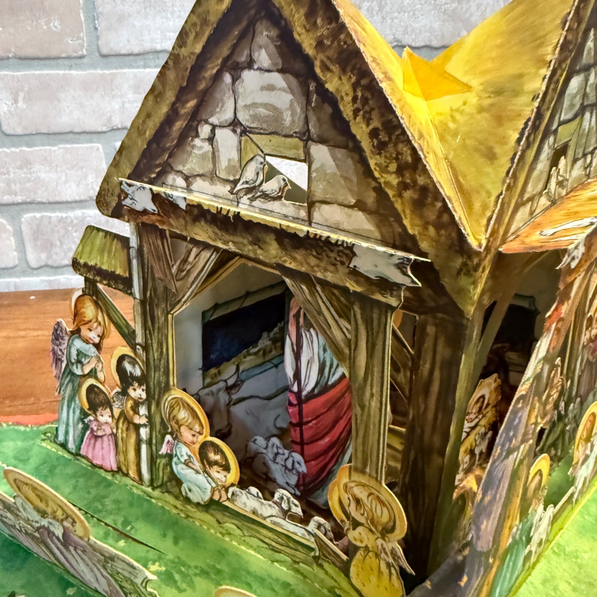 Nativity Pop Up Manger Scene West Germany Christmas Decor 3D Paper  As-Is