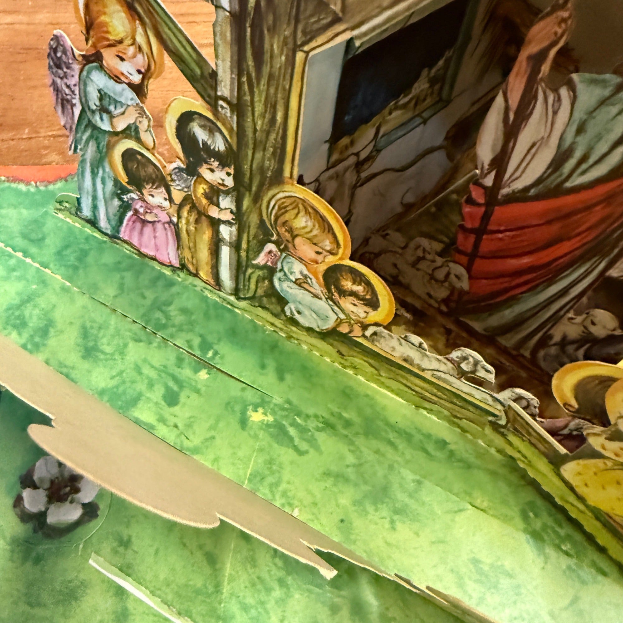 Nativity Pop Up Manger Scene West Germany Christmas Decor 3D Paper  As-Is