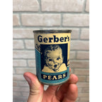 Vintage Gerber's Baby Food Tin Can w/Label - Pears - Copyright 1931