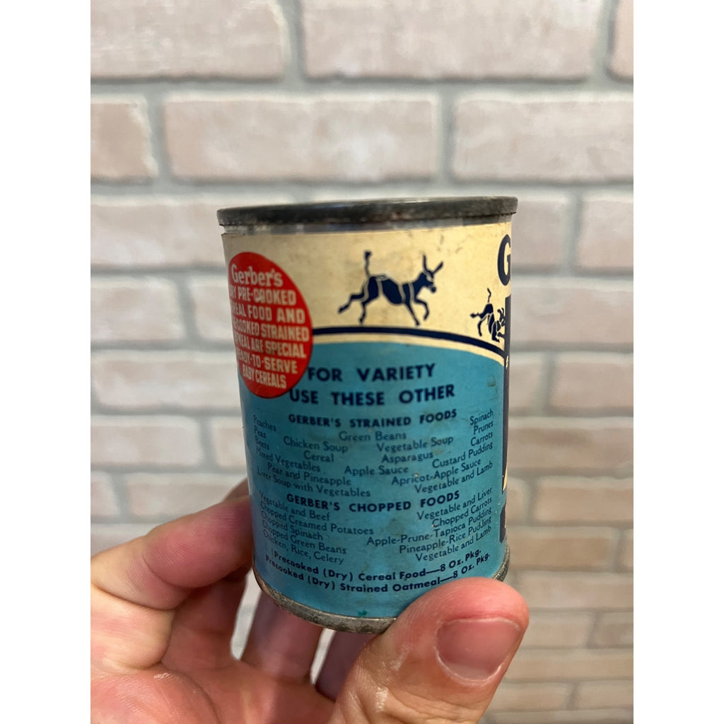 Vintage Gerber's Baby Food Tin Can w/Label - Pears - Copyright 1931