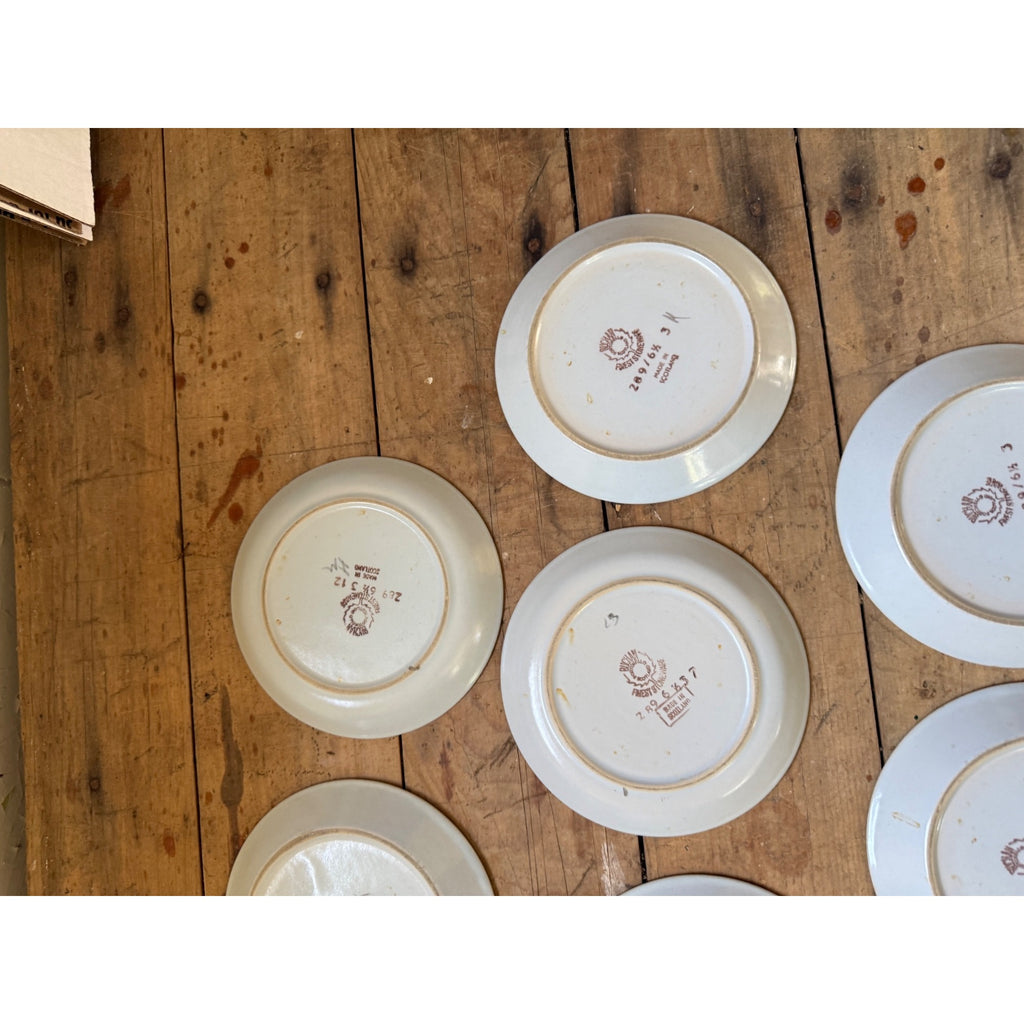 Buchan Thistle Serving Scotland Stoneware Pottery (10) 6-1/2" Dessert Plates Salad