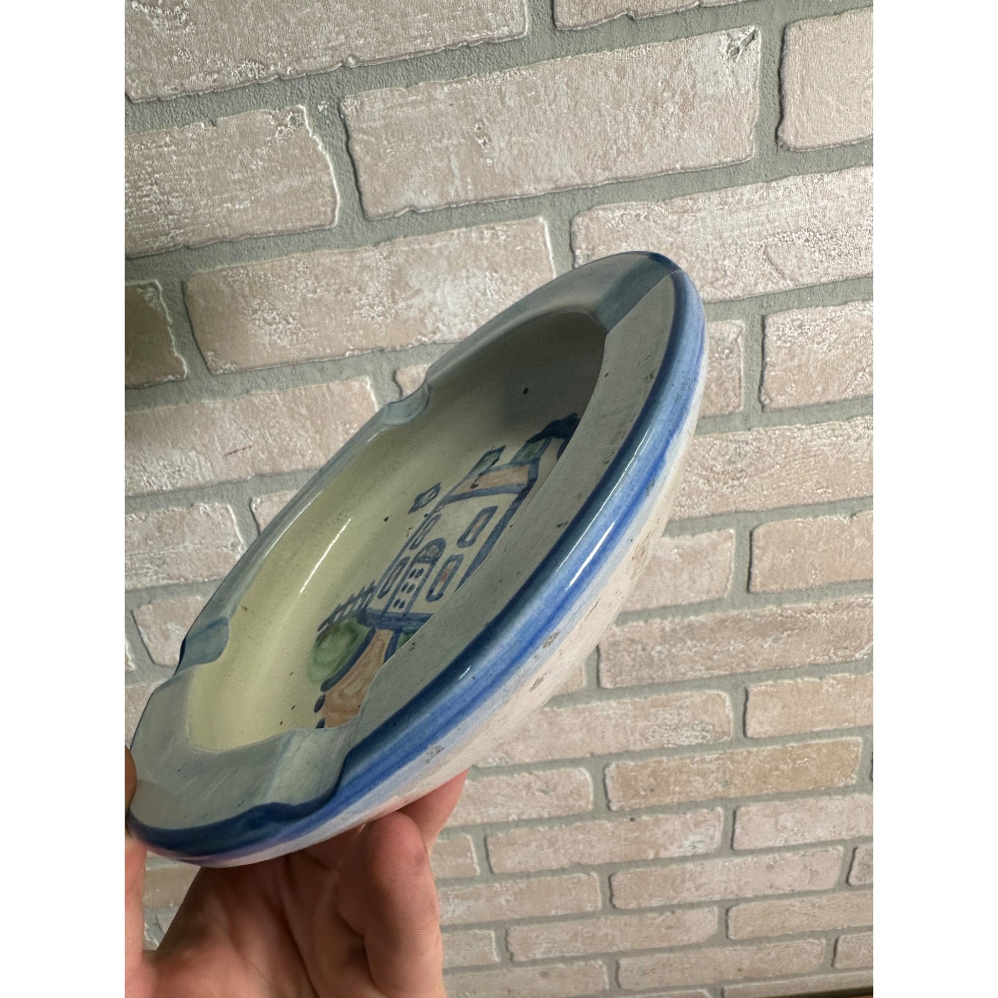 M. A. Hadley USA Pottery 8" House Cottage Ashtray Pottery