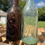 Pre-Pro Pair Independent Brewery Clear & Amber 12oz Bottles Beer Milwaukee Wis