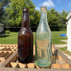 Pre-Pro Pair Independent Brewery Clear & Amber 12oz Bottles Beer Milwaukee Wis