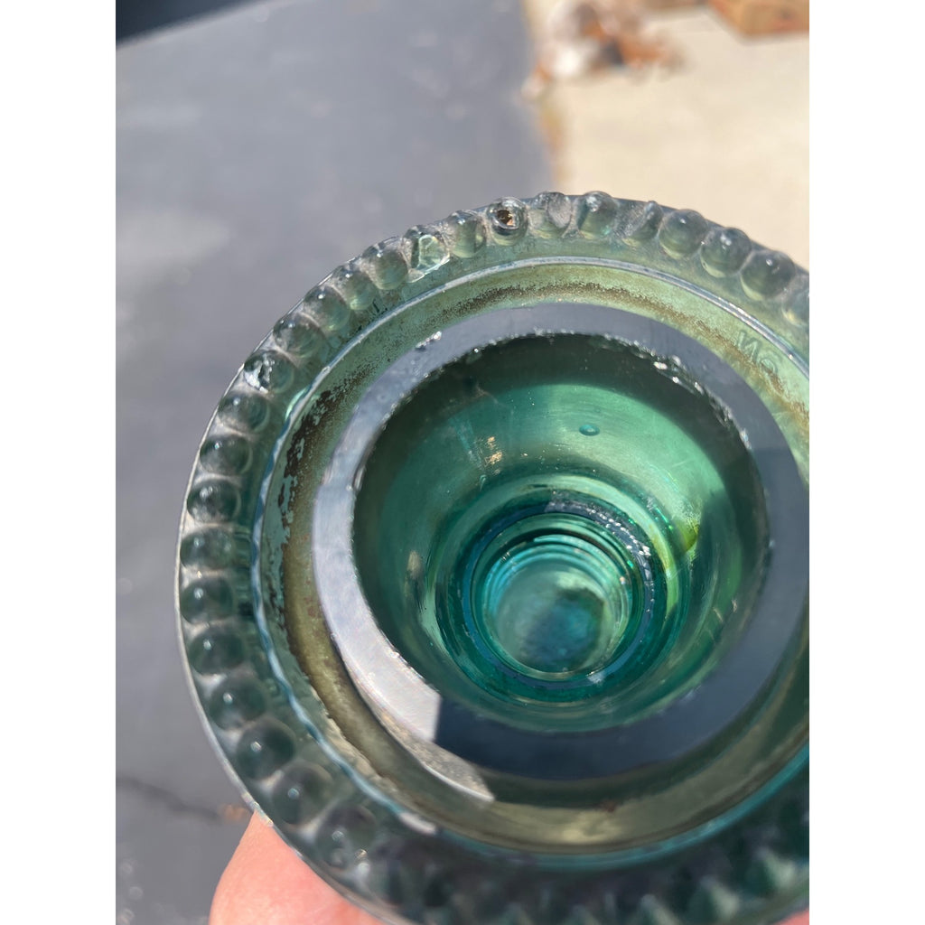Antique Hemingray No. 40 Aqua Blue Green Glass Telephone Insulator Pat. 1893