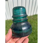 Antique Hemingray No. 40 Aqua Blue Green Glass Telephone Insulator Pat. 1893