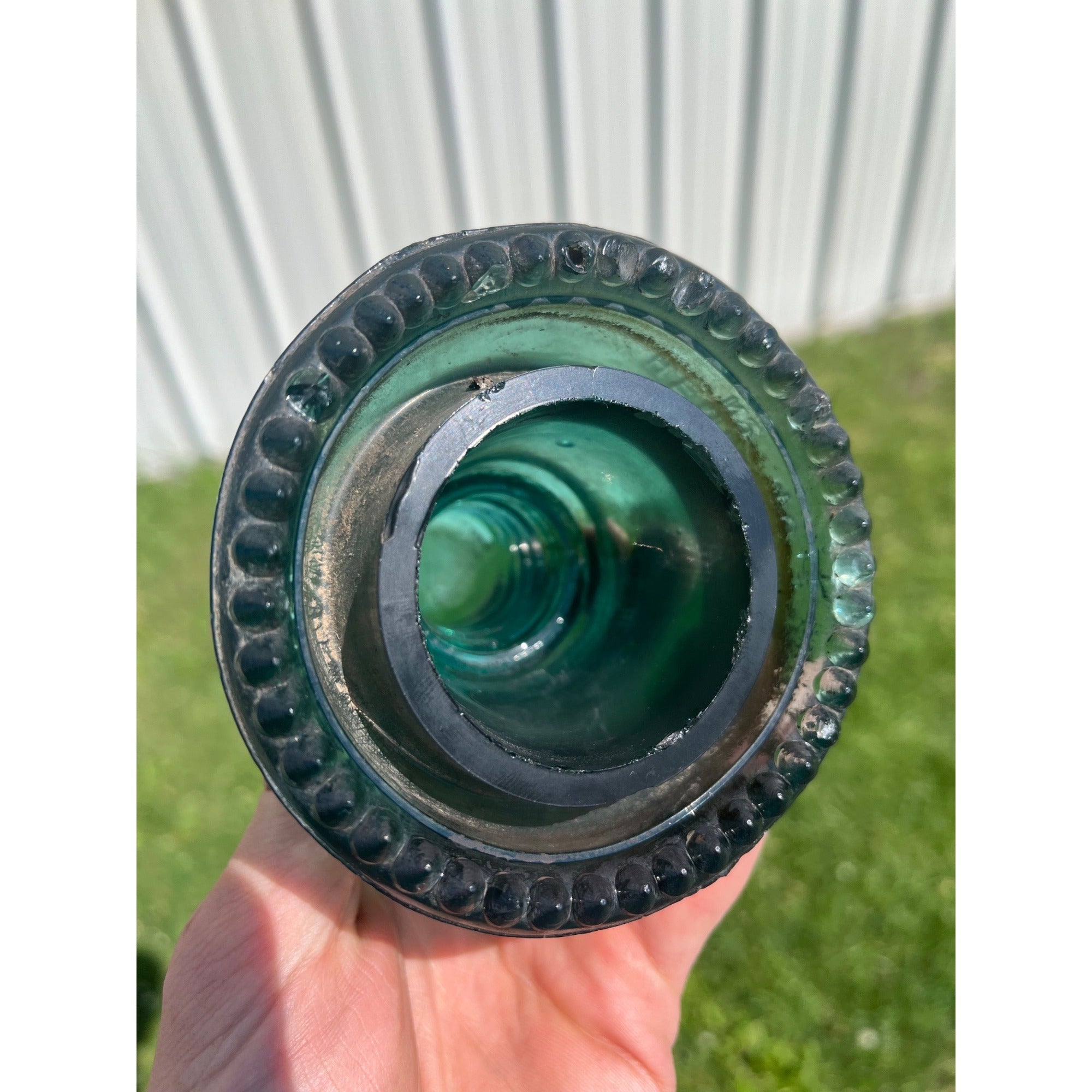 Antique Hemingray No. 40 Aqua Blue Green Glass Telephone Insulator Pat. 1893