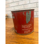 Vintage Union Leader Smoking Tobacco Tin Can Humidor Red P. Lorillard Co. Circa 1900s