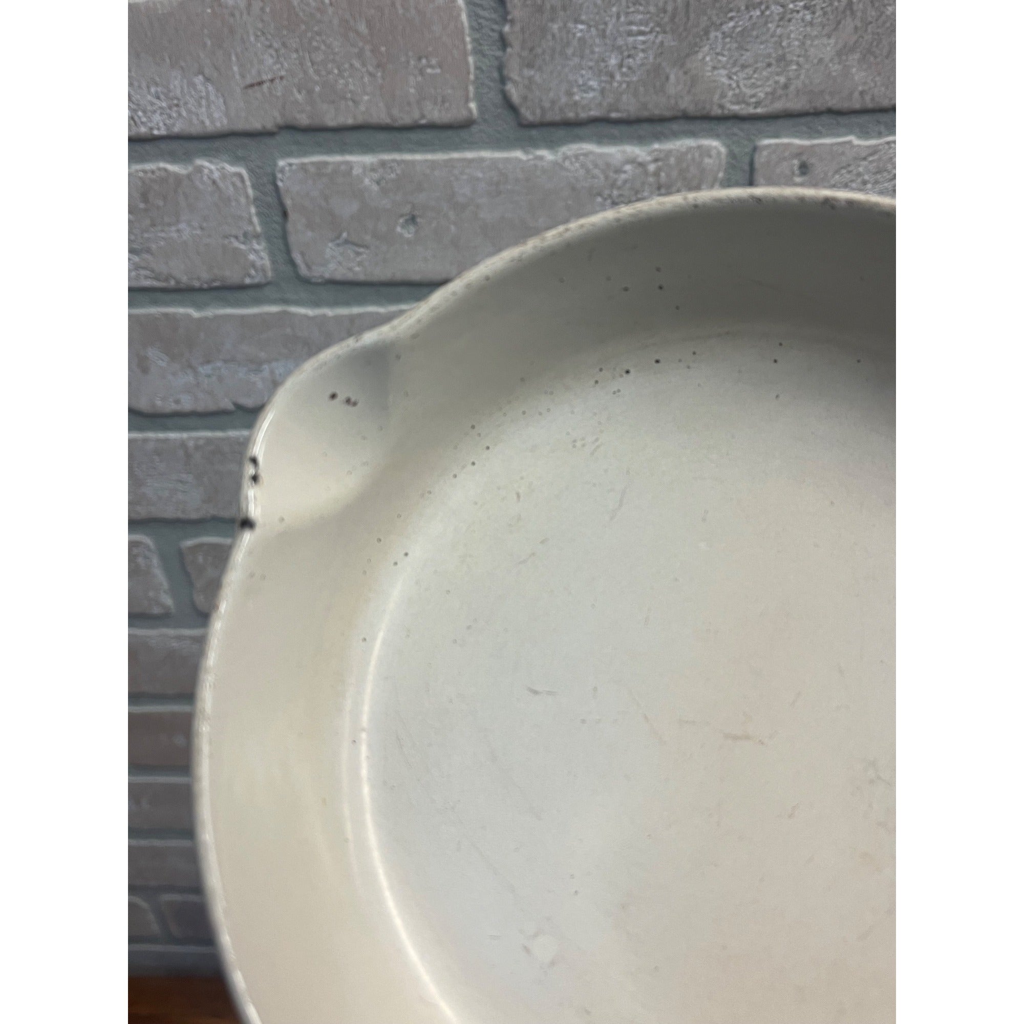 Vintage Le Creuset Skillet 6.5" Blue Enamel #16 Cast Iron Fry Pan Double Spout