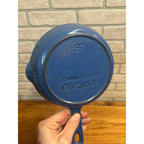 Vintage Le Creuset Skillet 6.5" Blue Enamel #16 Cast Iron Fry Pan Double Spout