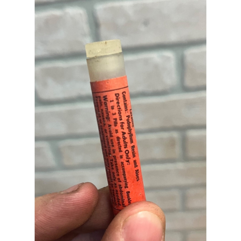 Vintage Carters Little Pills Sample Plastic Medicine Tube FULL