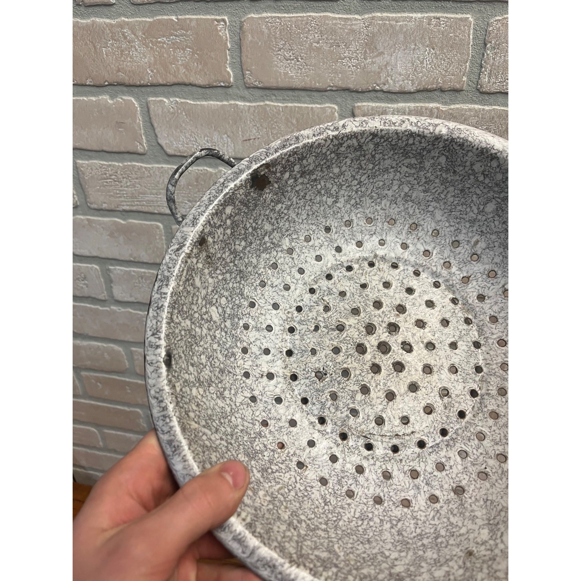 Speckled Vintage Stainer Gray Kitchen Decor Enamel