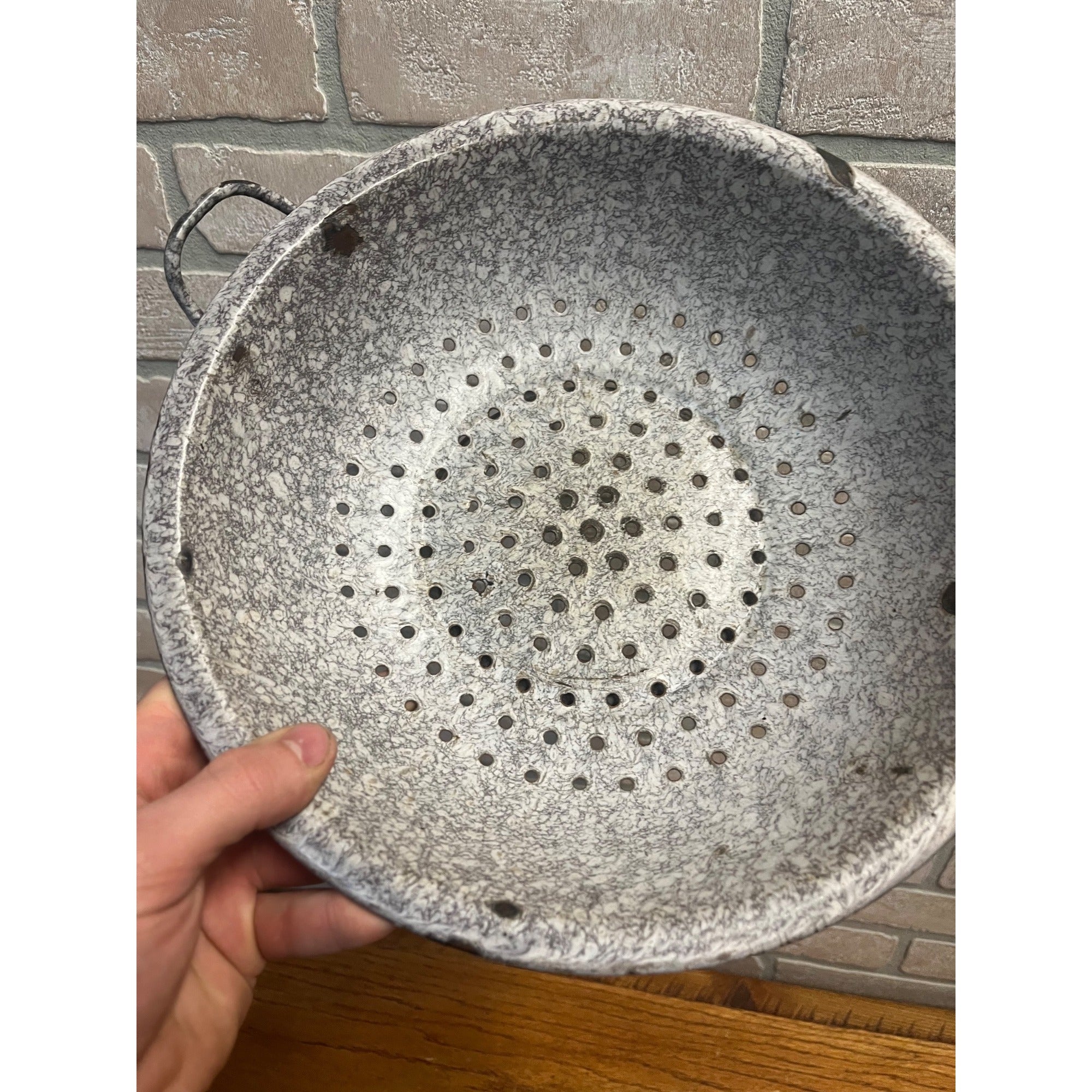 Speckled Vintage Stainer Gray Kitchen Decor Enamel