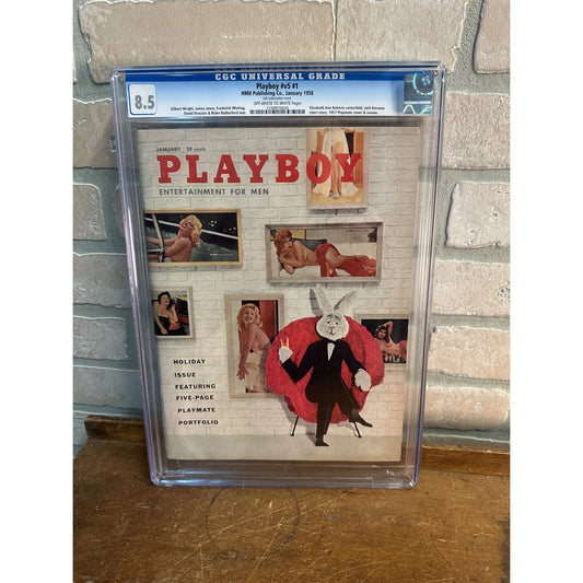 Graded 1958 January Playboy 8.5 Grade Elizabeth Roberts Playmate CGC